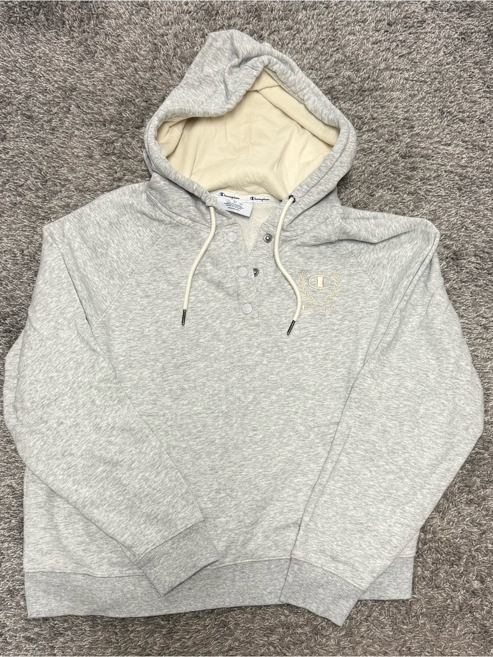 EUC Women’s Champion Hoodie, Size XL, grey